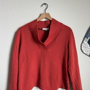 Rebecca Malone V-Neck Orange Sweater